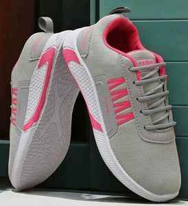 Stylish Grey &amp; Pink Sneakers/ shoes