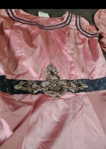 Elegant Pink Embroidered Lehenga