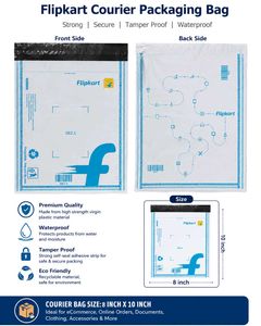 Flipkart Courier Bags, Size 8"*10" (Pack Of 10)