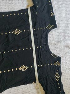 Embellished Black Kurta