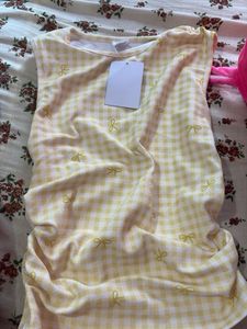 Savana Cute Gingham Bow Top