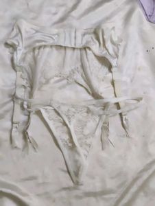 Victorias Secret White Lace Lingerie Set