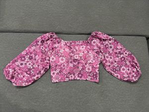 Floral Pink Crop Top