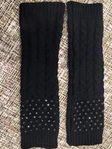 Black Arm Warmers with Studs
