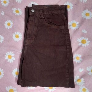Women Striped Crop Polo T-shirt &amp; Brown J