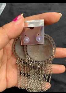 Combo offer: Oxidised neckpiece with long earring