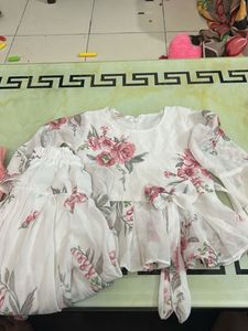 Floral Print Girls' Dress Set