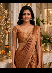 Elegant Copper Silk Saree