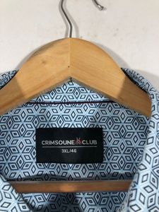 Sky Blue Printed Shirt (Men’s)