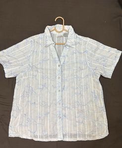 WHITE STAG Floral Print Button-Up Shir