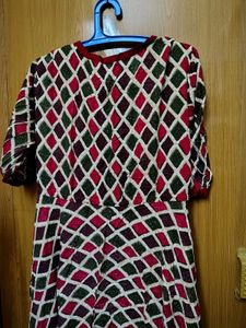 Bohemian Diamond Print indo western Set