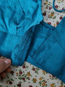 Teal Silk Blouse