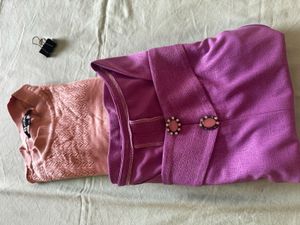 Elegant Purple Blouse with Decorative Buttons