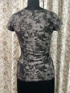 Grey Tie-Dye T-Shirt with Pocket