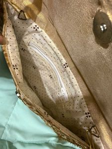 Embroidered Clutch with Chain