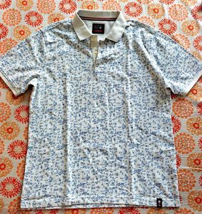 Floral Print Polo T-Shirt