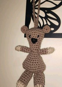 Handmade Crochet Teddy Bear Charm