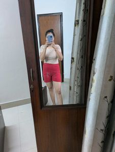 Vibrant Red T-Shirt And Shorts