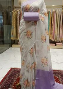 Floral Print Saree