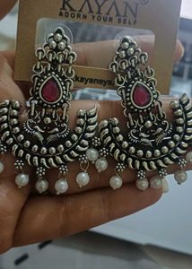 Kayan Silver Tone Earrings