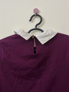 Burgundy Long Sleeve Dress