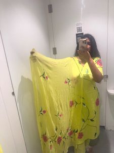 Vibrant Yellow Floral Kurta Set