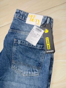 off duty ice blue wide legs jeans