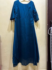 Neeru’s Blue Embellished Flared Kurta