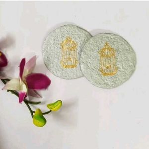 Paper Mache Coaster Set of 2
