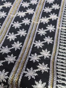 Elegant Black Embroidered Kurta Fabric Set pent du