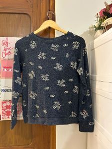 Cozy Floral Print Sweatshirt