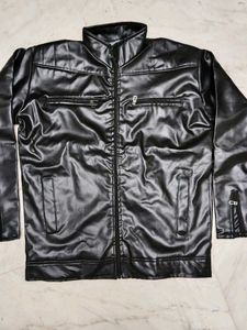 Men's Black Faux Leather Jacket