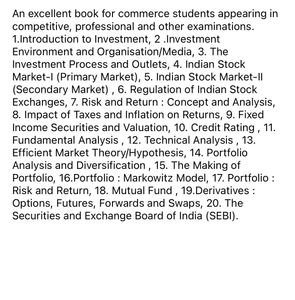 Fundamentals Of Investment Book For B.Com