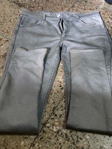Grey Washed Denim Jeans