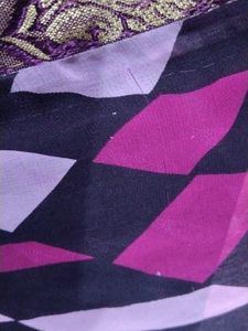 Vibrant Geometric Print Saree