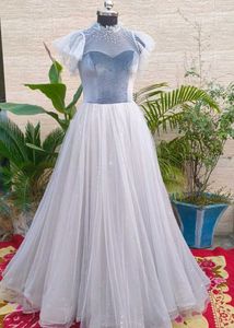 Stunning Blue &amp; Grey Gown