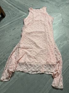 Elegant Pink Lace Dress