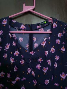 Floral Print Dress free size (A line)