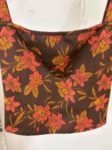 Floral Print Sheer Tank Top