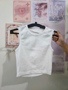 White Sleeveless Top