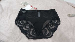 Black Lace Trim Briefs