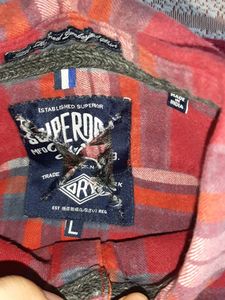 Men's Red Plaid Superdry Shirt