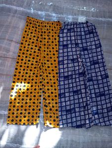 Printed Palazzo Pants (Set of 2)