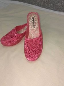 Cute Pink Rose Ballet Flats