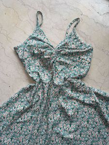 Cute Floral Print Mini Dress