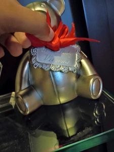 Silver Teddy Bear Figurine