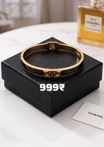 Elegant Gold &amp; Black Bangle Bracelet