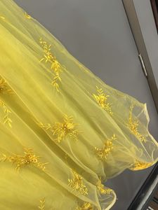 Stunning Yellow Embroidered lehnga set