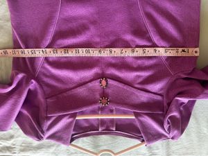 Elegant Purple Blouse with Decorative Buttons