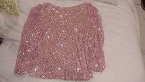 Sparkling Pink Sequin Top
